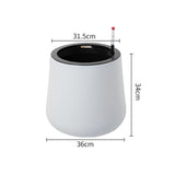 Maxbell Self Watering Planter with Drainage Hole Flower Plant Pot for Garden Indoor 34x36cm White