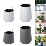 Maxbell Self Watering Planter with Drainage Hole Flower Plant Pot for Garden Indoor 34x36cm White