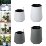 Maxbell Self Watering Planter with Drainage Hole Flower Plant Pot for Garden Indoor 34x36cm White
