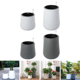 Maxbell Self Watering Planter with Drainage Hole Flower Plant Pot for Garden Indoor 34x36cm White