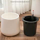 Maxbell Self Watering Planter with Drainage Hole Flower Plant Pot for Garden Indoor 34x36cm White