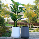 Maxbell Self Watering Planter with Drainage Hole Flower Plant Pot for Garden Indoor 52.5x36cm White