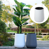 Maxbell Self Watering Planter with Drainage Hole Flower Plant Pot for Garden Indoor 52.5x36cm White