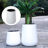 Maxbell Self Watering Planter with Drainage Hole Flower Plant Pot for Garden Indoor 52.5x36cm White