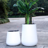Maxbell Self Watering Planter with Drainage Hole Flower Plant Pot for Garden Indoor 34x36cm Dark Gray