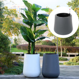 Maxbell Self Watering Planter with Drainage Hole Flower Plant Pot for Garden Indoor 34x36cm Dark Gray