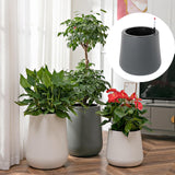 Maxbell Self Watering Planter with Drainage Hole Flower Plant Pot for Garden Indoor 34x36cm Dark Gray