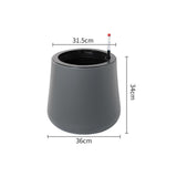 Maxbell Self Watering Planter with Drainage Hole Flower Plant Pot for Garden Indoor 34x36cm Dark Gray