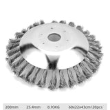 Maxbell Steel Weeding Brush Garden Tool Replacement Weeding Wheel 8inch