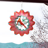 Maxbell 360 Degree Swivel Hanging Wind Catcher Garden Balcony Crafts Decor Red