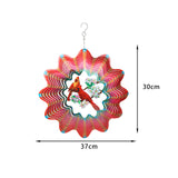 Maxbell 360 Degree Swivel Hanging Wind Catcher Garden Balcony Crafts Decor Red