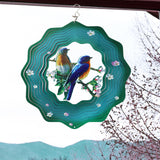 Maxbell 360 Degree Swivel Hanging Wind Catcher Garden Balcony Crafts Decor Blue