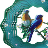 Maxbell 360 Degree Swivel Hanging Wind Catcher Garden Balcony Crafts Decor Blue