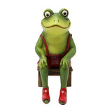 Maxbell Frog Figurine Resin Sculpture Model for Dining Room Office Decor