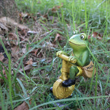 Maxbell Frog Figurine Artwork Hand Painted Cute Accessory for Home Office Decor