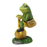 Maxbell Frog Figurine Artwork Hand Painted Cute Accessory for Home Office Decor