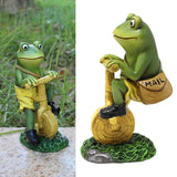 Maxbell Frog Figurine Artwork Hand Painted Cute Accessory for Home Office Decor