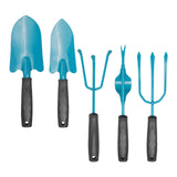 Maxbell 5Pcs Hand Shovels Rake Spade Thicken Heavy Duty for Balcony Patio Outside