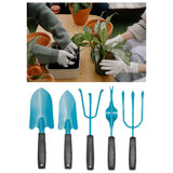 Maxbell 5Pcs Hand Shovels Rake Spade Thicken Heavy Duty for Balcony Patio Outside