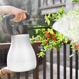 Maxbell Garden Watering Mist Sprayer Rechargeable Adjustable Spout Mist Spray Bottle White