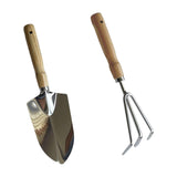 Maxbell Gardening Tool Tilling with Wooden Handle Digging Gadget for Gardening Gardening trowel