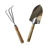 Maxbell Gardening Tool Tilling with Wooden Handle Digging Gadget for Gardening Gardening trowel