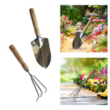 Maxbell Gardening Tool Tilling with Wooden Handle Digging Gadget for Gardening Gardening trowel