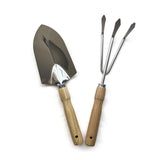 Maxbell Gardening Tool Tilling with Wooden Handle Digging Gadget for Gardening Gardening trowel