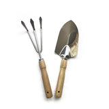 Maxbell Gardening Tool Tilling with Wooden Handle Digging Gadget for Gardening Gardening trowel