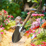 Maxbell Gardening Tool Tilling with Wooden Handle Digging Gadget for Gardening Gardening trowel