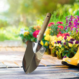 Maxbell Gardening Tool Tilling with Wooden Handle Digging Gadget for Gardening Gardening trowel