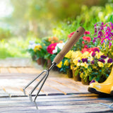 Maxbell Gardening Tool Tilling with Wooden Handle Digging Gadget for Gardening Gardening rake