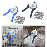 Maxbell Hog Ring Pliers M Type clips Pliers Clamp for Poultry Cage Animal Cages Blue