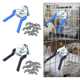 Maxbell Hog Ring Pliers M Type clips Pliers Clamp for Poultry Cage Animal Cages Blue