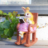 Maxbell Rabbits Sculpture Courtyard Decoration for Bedside garden Dining Room