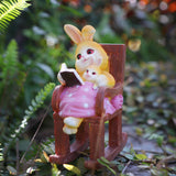 Maxbell Rabbits Sculpture Courtyard Decoration for Bedside garden Dining Room