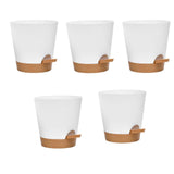 Maxbell 5x Round Lazy Flower Pots 6 inch with Drainage Hole for Home Indoor Outdoor