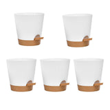 Maxbell 5x Round Lazy Flower Pots 6 inch with Drainage Hole for Home Indoor Outdoor