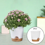 Maxbell 5x Round Lazy Flower Pots 6 inch with Drainage Hole for Home Indoor Outdoor