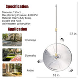 Maxbell High Pressure Washer Flat Surface Cleaner with Extension pole for Cleaning