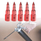 Maxbell 5Pcs Butter Tip Nozzle Wear Resistant Alloy for Butter Machine Accessories Red