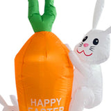 Maxbell Easter Inflatable Carrot Bunny Cute Happy Easter for Holiday 180cm