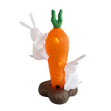 Maxbell Easter Inflatable Carrot Bunny Cute Happy Easter for Holiday 180cm