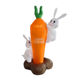 Maxbell Easter Inflatable Carrot Bunny Cute Happy Easter for Holiday 180cm