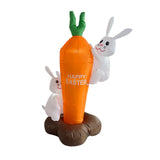 Maxbell Easter Inflatable Carrot Bunny Cute Happy Easter for Holiday 180cm