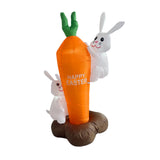 Maxbell Easter Inflatable Carrot Bunny Cute Happy Easter for Holiday 180cm