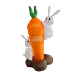 Maxbell Easter Inflatable Carrot Bunny Cute Happy Easter for Holiday 180cm