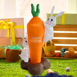 Maxbell Easter Inflatable Carrot Bunny Cute Happy Easter for Holiday 180cm