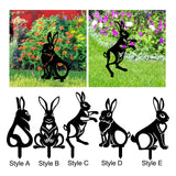 Maxbell Acrylic Garden Animal Statue Silhouette Statues for Holiday Garden Decor Style A