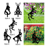 Maxbell Acrylic Garden Animal Statue Silhouette Statues for Holiday Garden Decor Style A